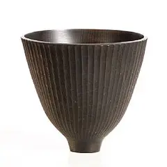 Liam Flynn, Fluted Vessel, 2003, ebonised oak
