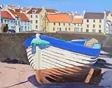 Cecil Maguire, St. Monans, Neuk of Fife, Scotland, oil on board