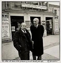 John Minihan, John Calder with Jerome Lindon in Paris, 1985, silver gelatin print