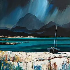 J.P. Rooney, Croagh Patrick, Co. Mayo, oil on board