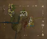 George Campbell, Chinese Legend, mixed media on card
