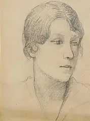 Mainie Jellett, Portrait of a Lady, pencil on paper