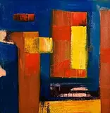 Philip Lyons, Abstract Composition, oil on canvas