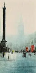Anthony Robert Klitz, Trafalgar Square, London, oil on canvas