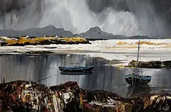 J.P. Rooney, Rushing Tide, Sherkin, Co. Cork, oil on board