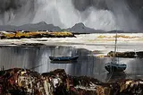 J.P. Rooney, Rushing Tide, Sherkin, Co. Cork, oil on board