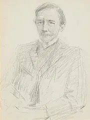 John Butler Yeats, Portrait of a Gentleman, pencil on paper