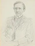 John Butler Yeats, Portrait of a Gentleman, pencil on paper