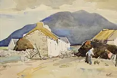 Marjorie Henry, An Achill Homestead, watercolour on paper