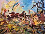 Brian MacMahon, The Glowing Sun, oil on canvas