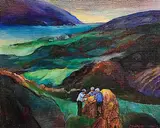 Maurice Henderson, Harvest Time, Beara, 1990, oil on canvas