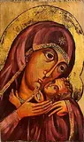 19th Century Continental School, Madonna and Child, tempera on wood