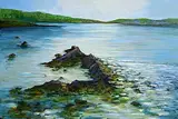 Jo Ashby, My Favourite View - From the Old School House Sherkin, acrylic on canvas