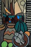 Markey Robinson, A View from the Window, gouache on card
