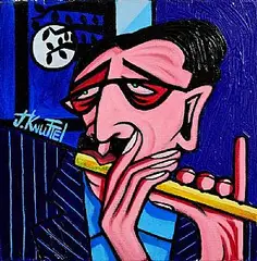 Jonathan Knuttel, Whistle at the Moon, acrylic on canvas