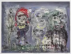John Kingerlee, Three Figures in Landscape, giclee print - number 3 from an edition of 10