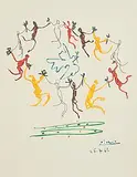 Pablo Picasso Spanish, Dance of Youth, lithograph on 250gsm Arches Vélin paper - Published by Mouvement de la Paix & Succession Picasso, 1999
