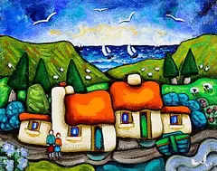 Annie Robinson, Irish Country Morning, acrylic on canvas