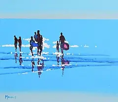 John Morris, Afternoon Light, acrylic on board