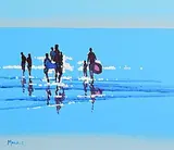 John Morris, Afternoon Light, acrylic on board