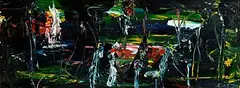Gerard McGourty, Encampment, oil on board