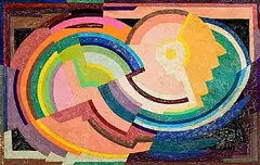 Mainie Jellett, Cubist Composition, oil on board