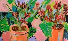 Elizabeth Cope, The Potting Room, oil on board
