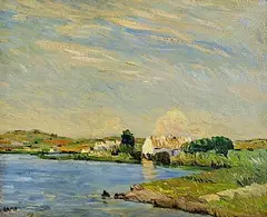 Charles Vincent Lamb, Spring Day, Carraroe, oil on board