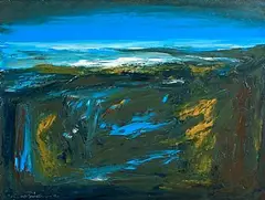 Seán McSweeney, Dark Shoreline, 1990, oil on board