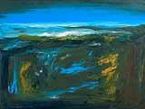 Seán McSweeney, Dark Shoreline, 1990, oil on board
