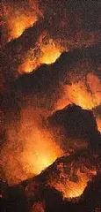 Tim Goulding, Valley Fires, 1998, oil on canvas