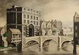 John Fitzgerald, The South Gate & Bridge, Cork, 1797, pencil drawing