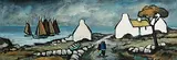 Markey Robinson, Shawlies Returning Home, gouache on board