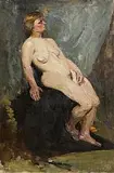Estella Solomons, Female Nude Study, oil on canvas