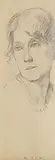 Mainie Jellett, Portrait of a Lady, pencil on paper