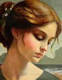 Ken Hamilton, Galway Girl, oil on board