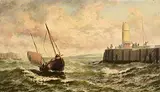 Thomas Rose Miles, After a Stormy Night, Peel Harbour, Isle of Man, oil on canvas