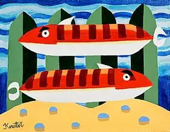 Into the Deep Blue by Graham Knuttel, acrylic on canvas, sold Jun 2026