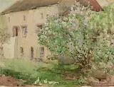 Mildred Anne Butler, Farmhouse and Ducks, watercolour on paper