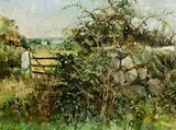 Tom Carr, The Old Stone Wall, oil on board