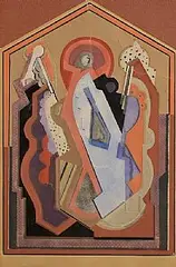Albert Gleizes, Composition à Trois Thèmes, 1923, pochoir and gouache