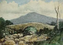 William Conor, Lackagh Bridge, Carrigart, Co. Donegal, mixed media on board