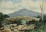 William Conor, Lackagh Bridge, Carrigart, Co. Donegal, mixed media on board