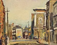 Street in Dublin by Ronald Ossory Dunlop, oil on canvas, sold Jun 2026