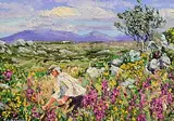 James S. Brohan, Blooming Fields, oil on canvas board