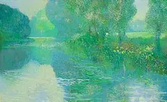 Victor Richardson, Along the Mardyke, Cork, 1986, pastel on board