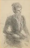 John Butler Yeats, Portrait of a Lady, pencil on paper