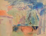 Jean Dufy, The Pathway, watercolour on paper