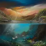Philip Gray, Into the Deep Blue, pastel on board