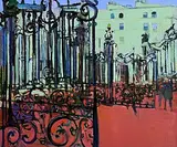 Simon McWilliams, Serpentine Gates, oil on canvas